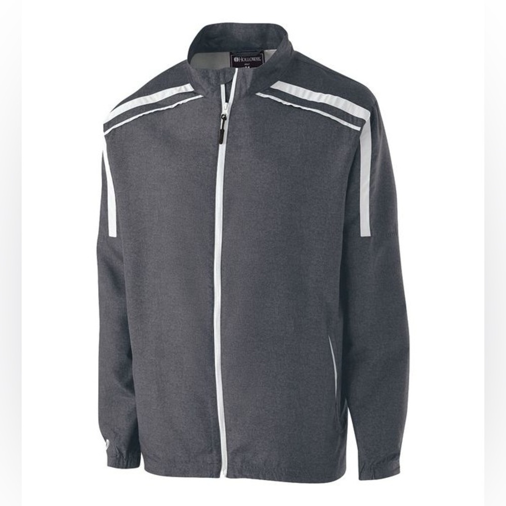 Holloway Youth Raider Jacket, size youth xl, gray with white stripes